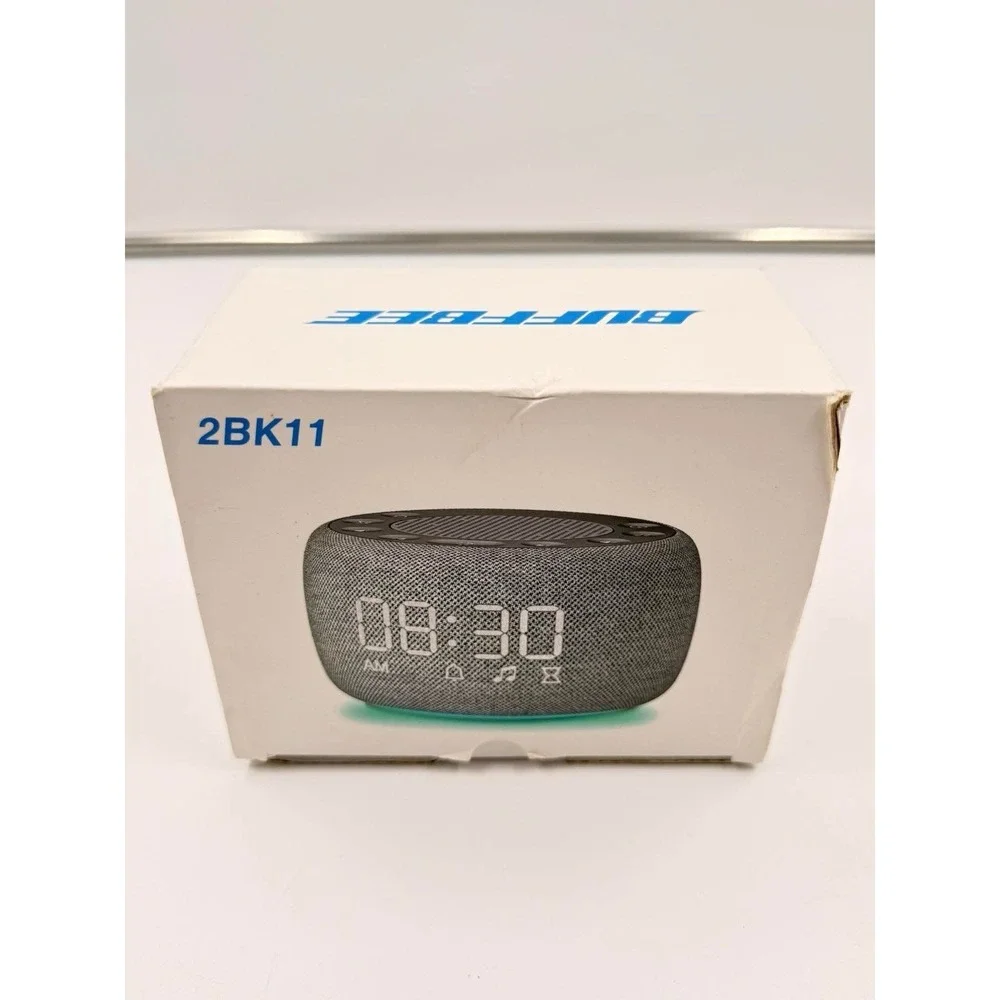 Buffbee Alarm Clock With Sound Machine For Bedroom